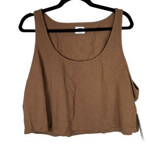 NWT Lunya Women’s Organic Cotton Seersucker Tank XL